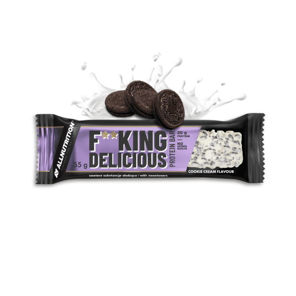 Allnutrition Fitking Protein Bar, 55 g, Keks krema