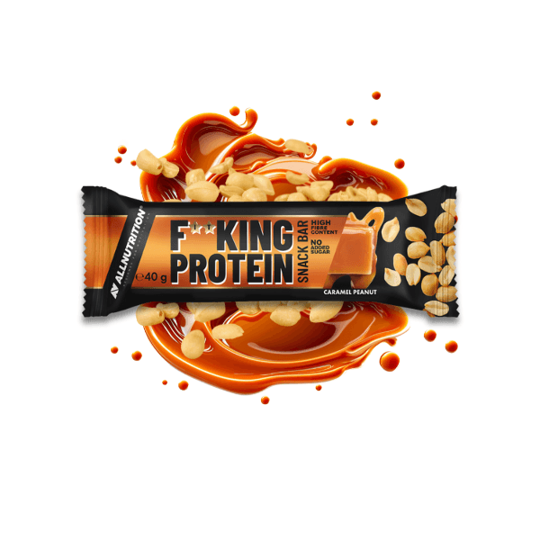 Allnutrition Fitking Protein Snack Bar, 40 g, Karamel i kikiriki