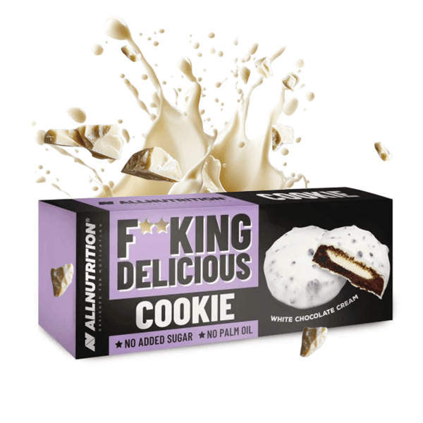 Allnutrition Fitking Kolačići, 128 g, Krema od bele čokolade