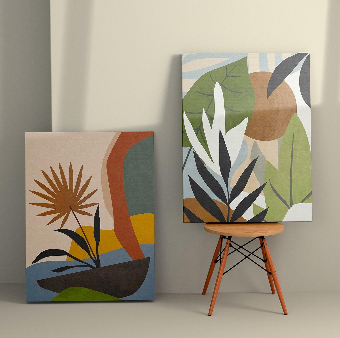 Wallity slika na platnu u 2 dijela