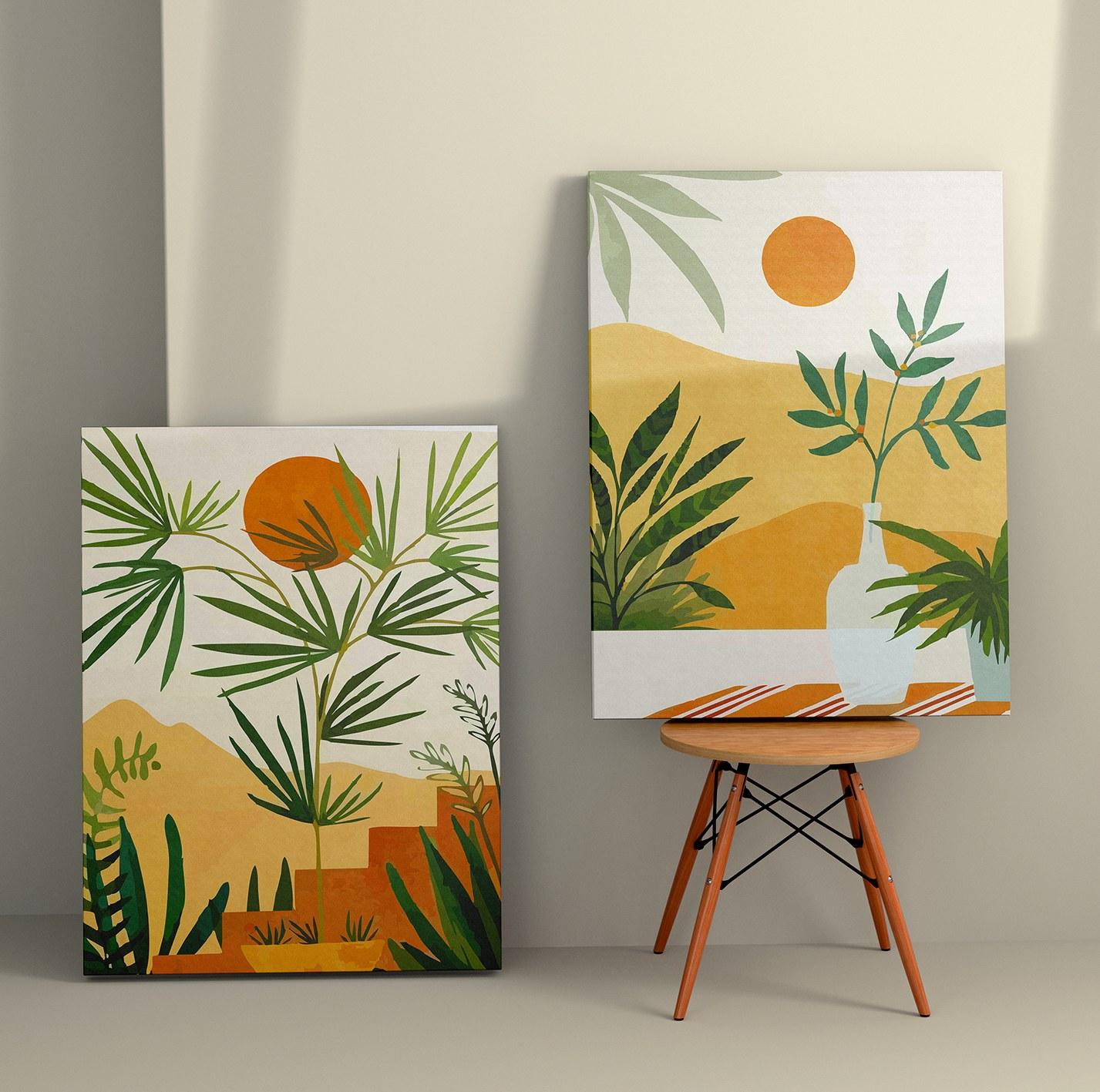 Wallity slika na platnu u 2 dijela