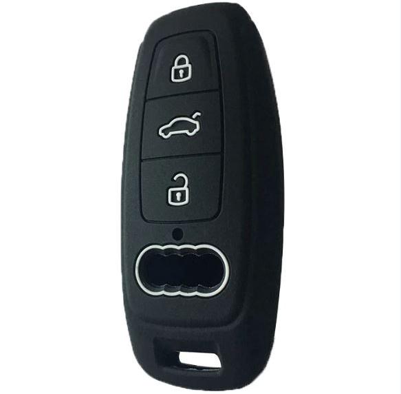 Navlaka Za Ključ Silikonska Audi Tip 2 Crna (Tri Tipke)