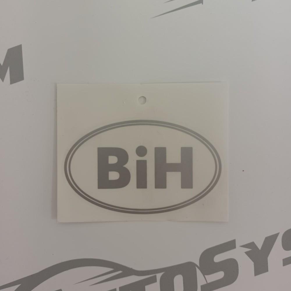 Naljepnica Bih Prozirna Podloga / Siva Slova