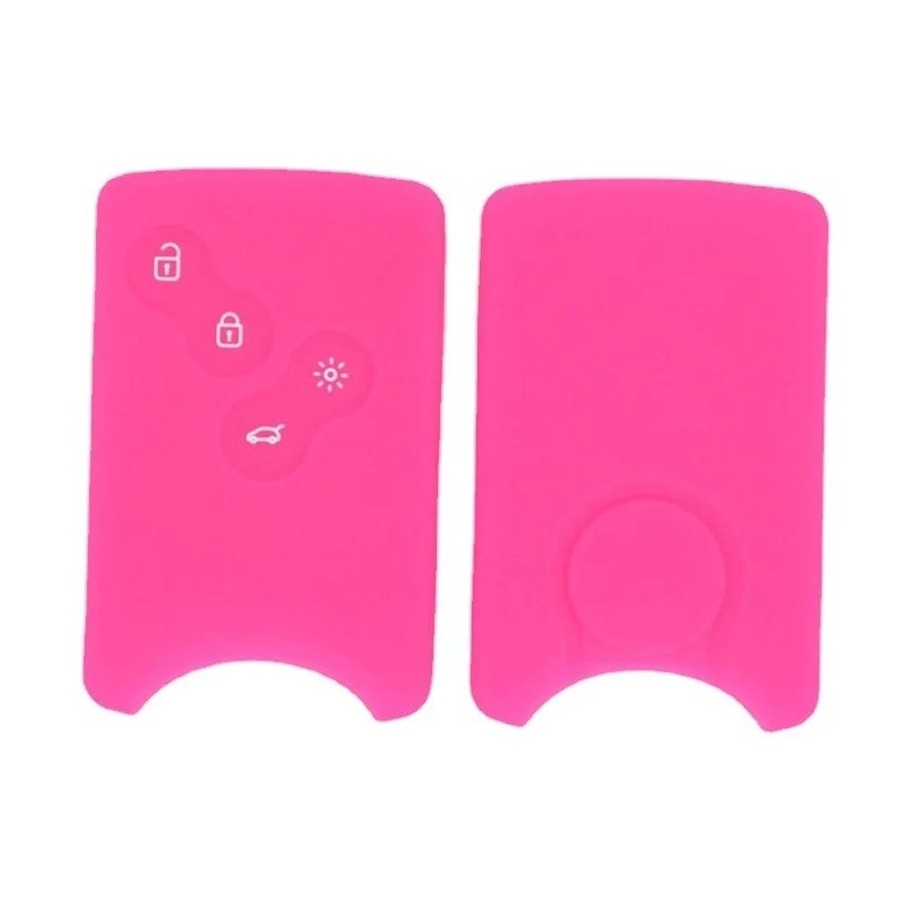 Navlaka Za Ključ Silikonska Renault Tip 3 Roza (Četiri Tipke)