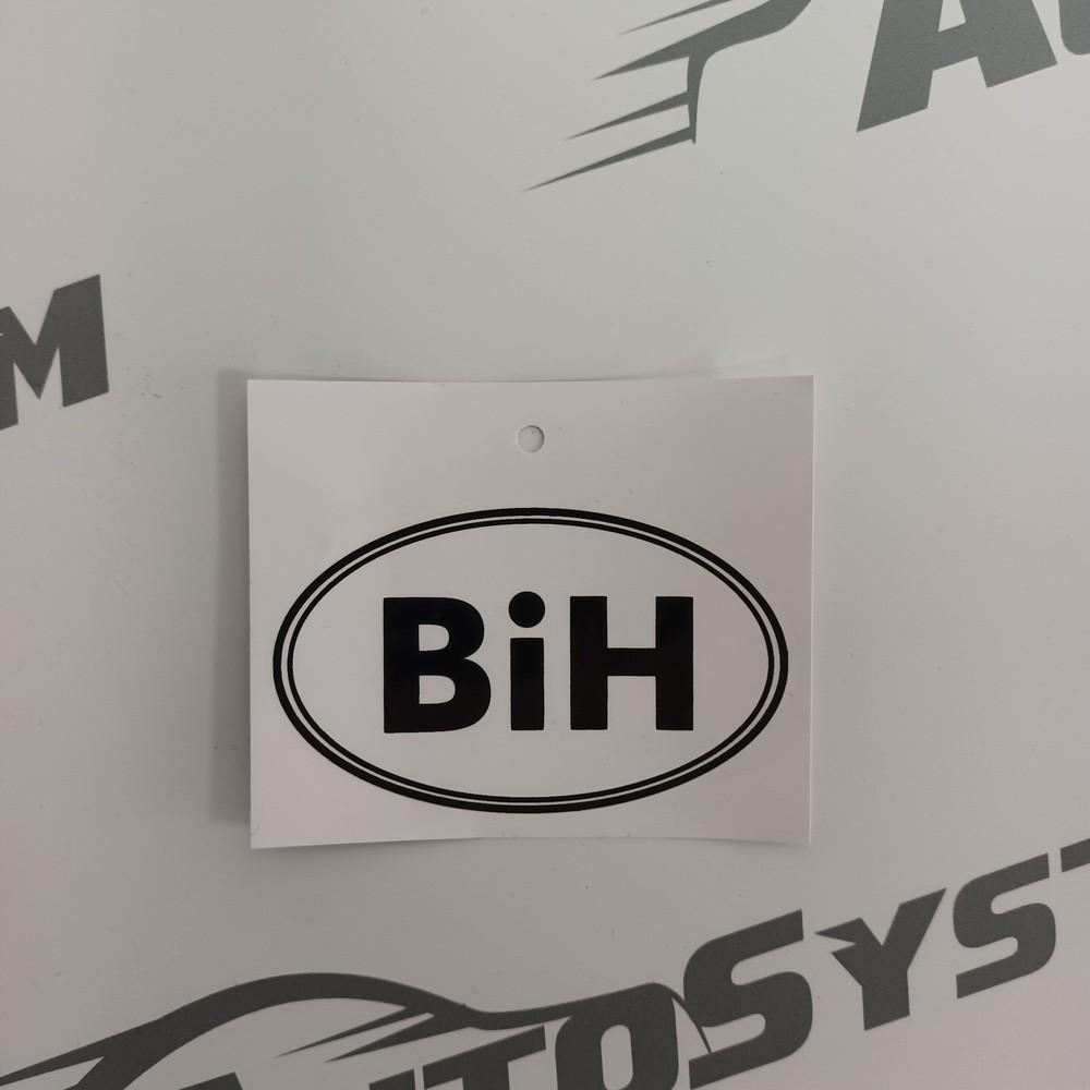 Naljepnica Bih Bijela Podloga / Crna Slova