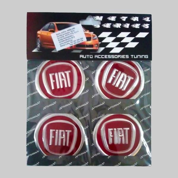 Amblemi Silikonski Crni 4/1 Fi60Mm Fiat Crveni