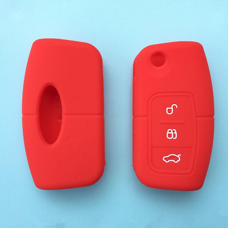 Navlaka Za Ključ Silikonska Ford Tip 3 Crvena (Tri Tipke)