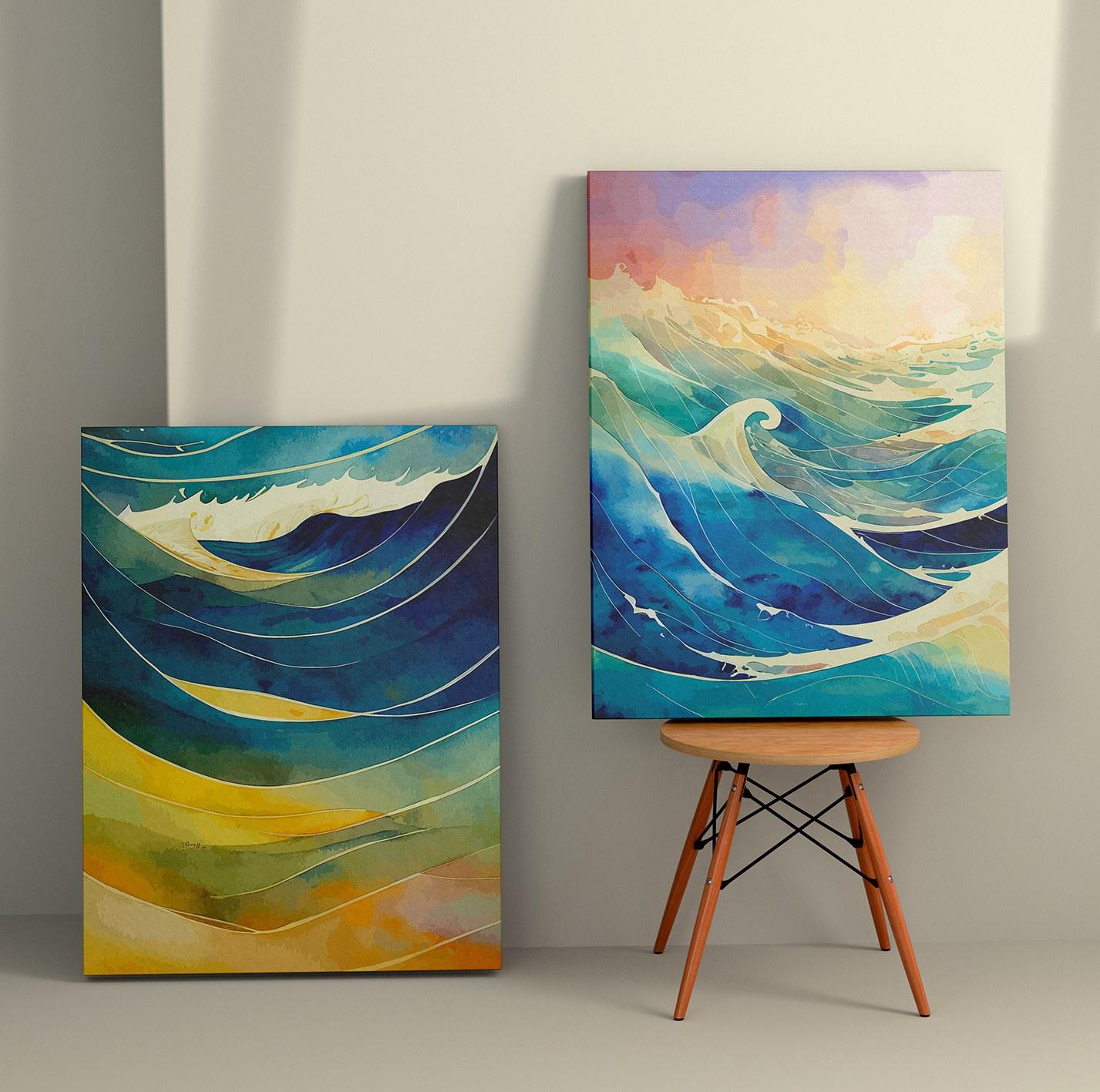 Wallity slika na platnu u 2 dijela