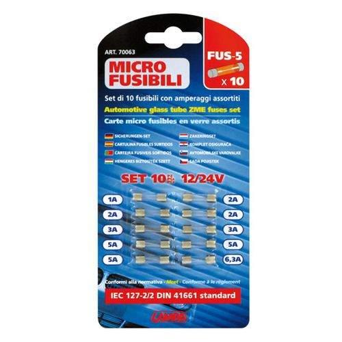 Osigurači Stakleni 10Kom Mini