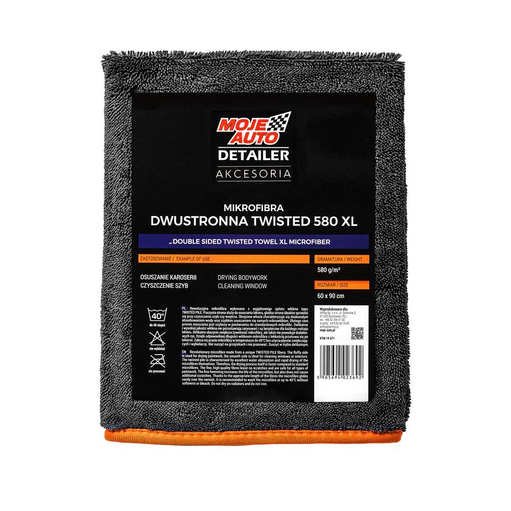 Amtra Krpa Microfiber Detailer Dvostrana Uvrnuti Ručnik Xl 580G/M2 60X90Cm