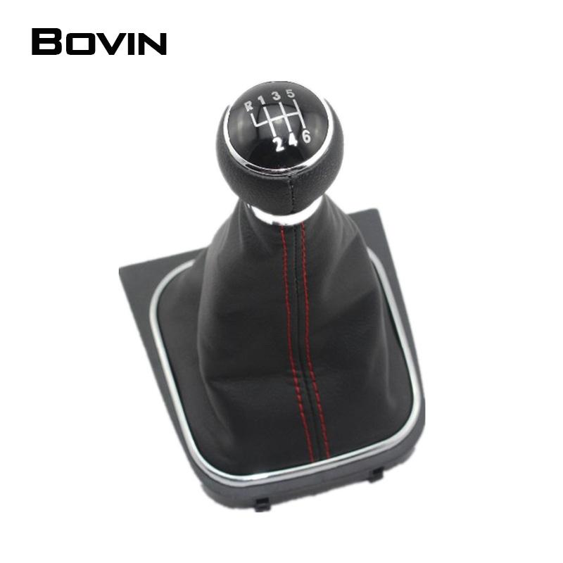 ASY Ručka mjenjača sa kožom Vw Golf V/Vi 2003-2013 Hrom Okvir 6 Brzina