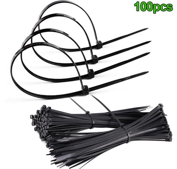 Plastične Stege Crne 3.60X200Mm 100 Komada