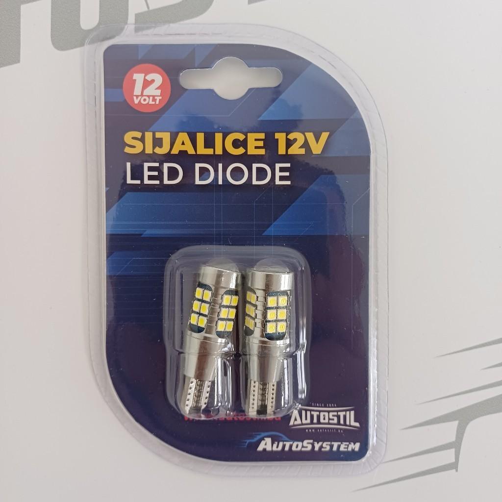 Autosystem Sijalice Led 12V W16W 27Smd Canbus Bijela (Par)