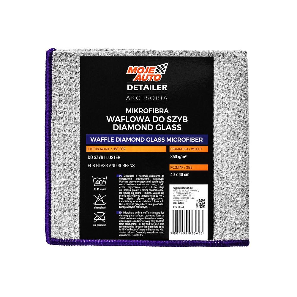 AMTRA Krpa Microfiber Detailer Waffle Dijamantno Staklo Siva 370G/M2 40X40Cm