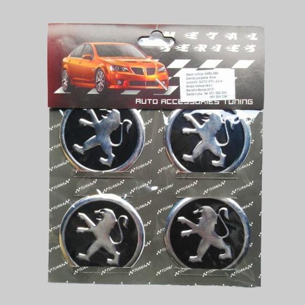 Amblemi Silikonski Crni 4/1 Fi60Mm Peugeot