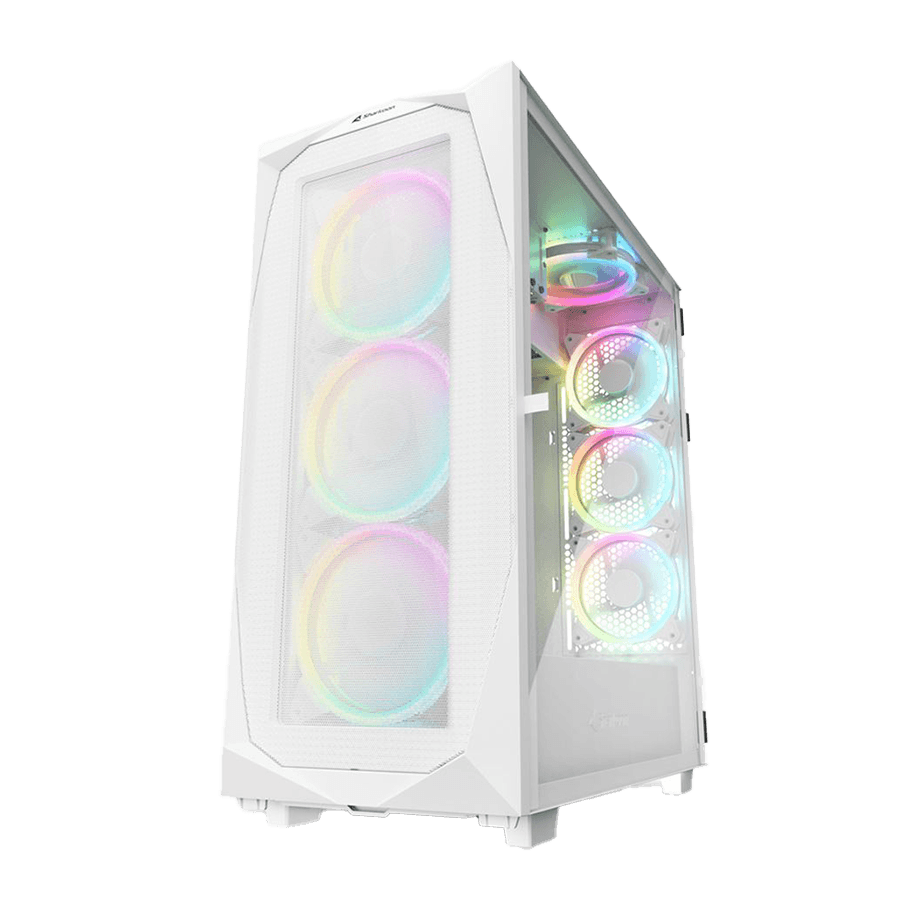 Sharkoon Kućište gaming REV300, RGB, E-ATX, Ventilator 3x140mm, 4x120mm, Bijelo