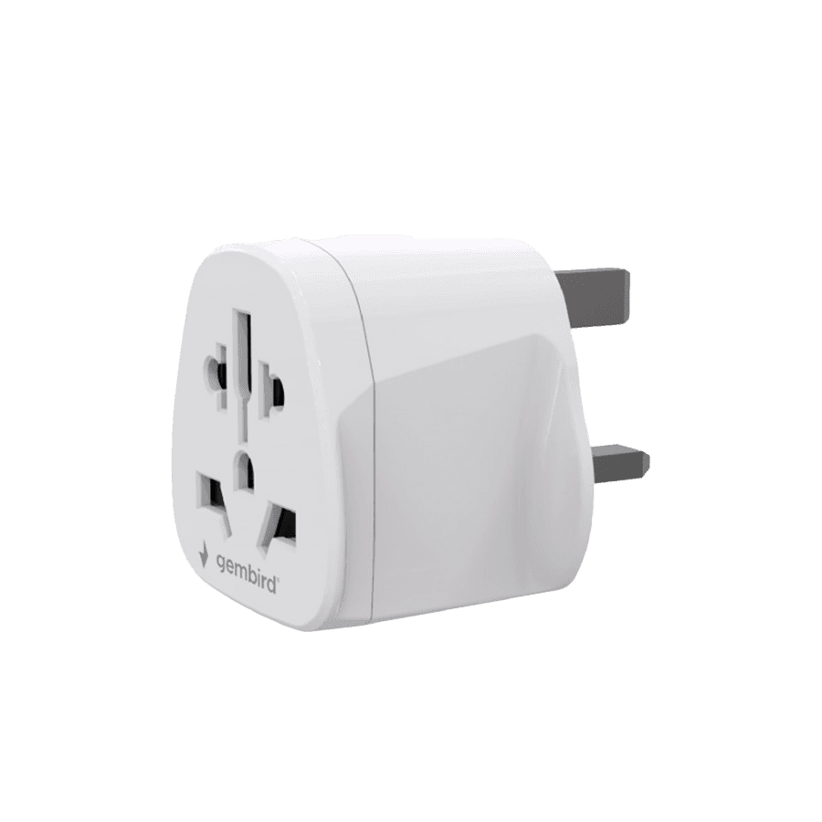 Gembird Univerzalni AC strujni adapter world to UK power adapter plug A-AC-UKMINTF, 10 A, Bijeli