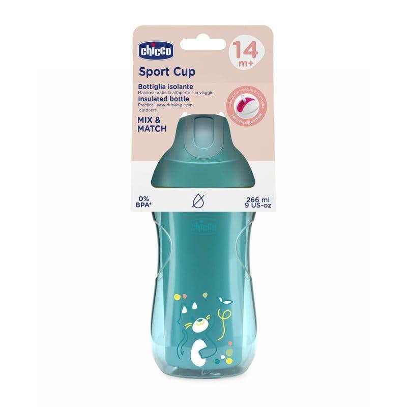 Chicco Čaša za bebe sa slamkom Sport, Zelena