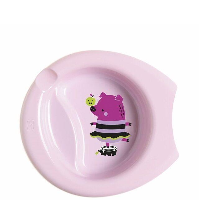 Chicco Duboki tanjur, 6m+, Roza