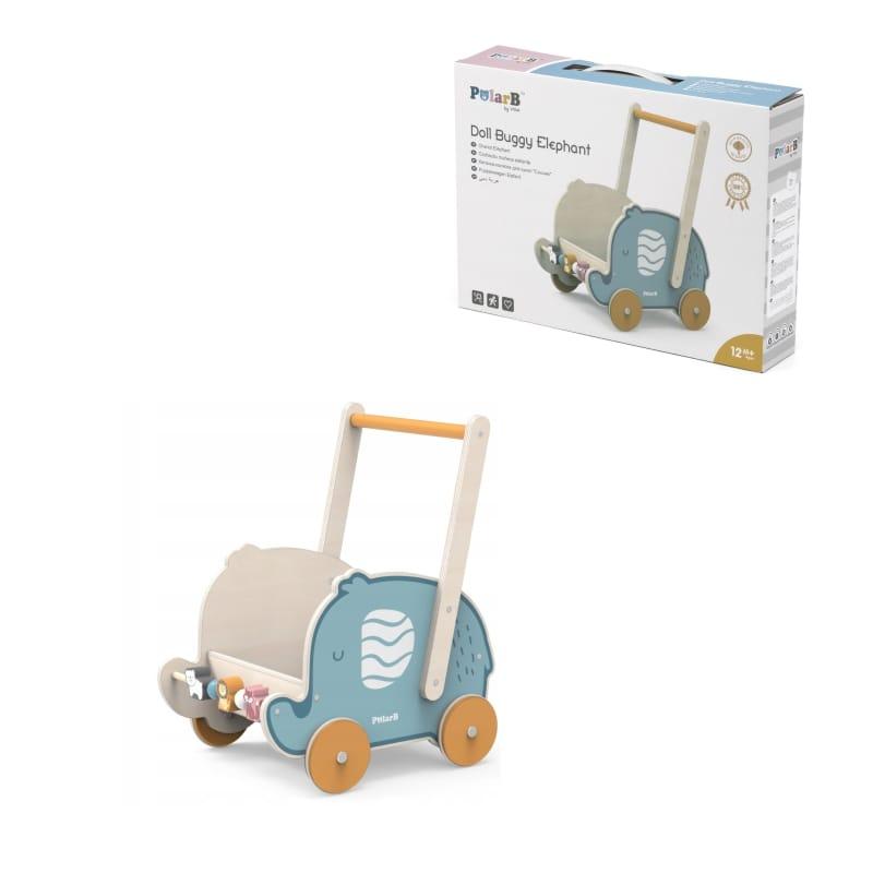 Viga Drvena kolica Slon, Plava