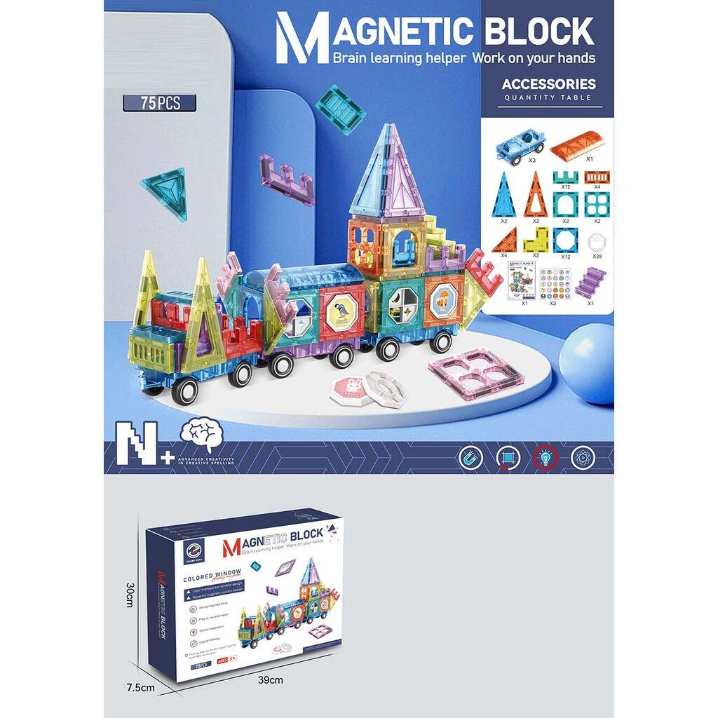 Magnetski blokovi za slaganje, 75 komada