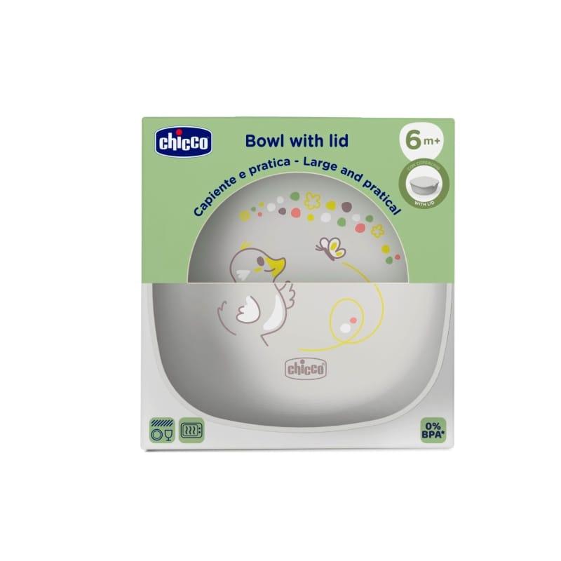 Chicco Zdjelica s poklopcem, 6m+, Siva