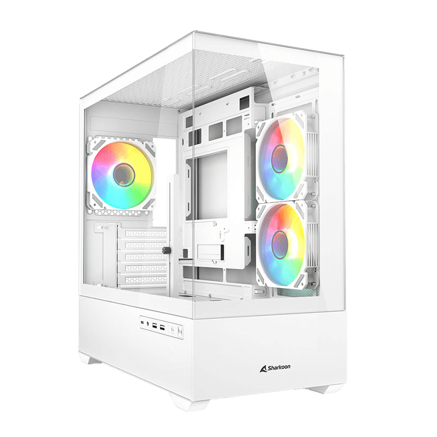 Sharkoon Kućište gaming MK6 RGB mATX, Ventilator 3x120mm, Bijelo