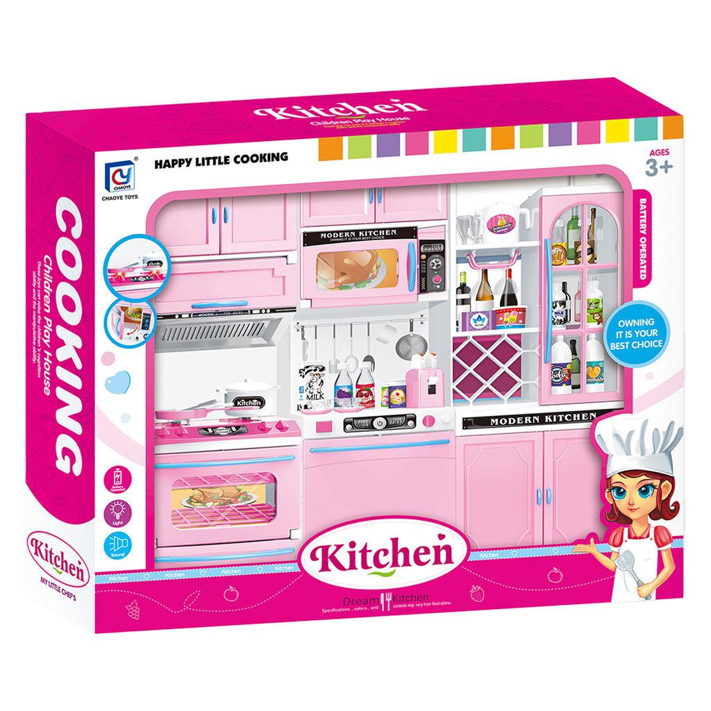 Kuhinja za lutke sa zvukom i svjetlom, 36x44cm, Roze
