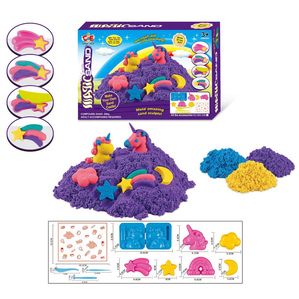 Kinetički pijesak za oblikovanje Jednorog, 500 g