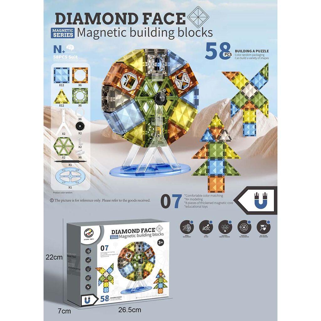 Magnetski blokovi Set za gradnju, panoramski kotač, 58 kom