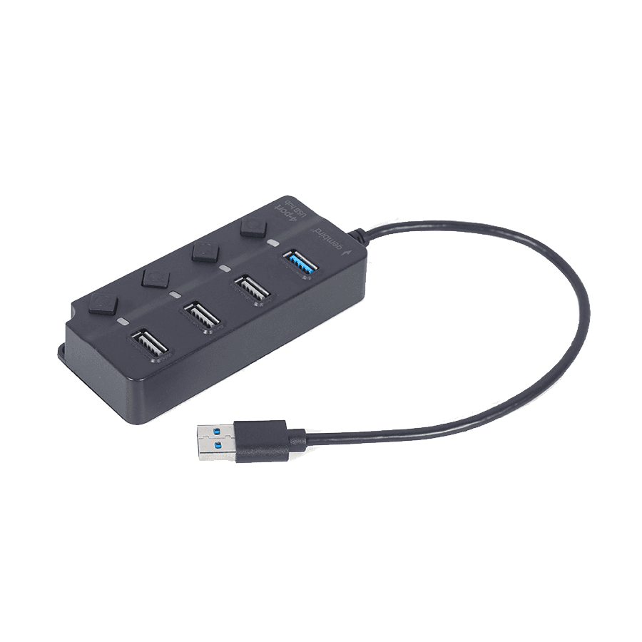 Gembird USB HUB 4-port 1 x USB 3.1 + 3 x USB 2.0, UHB-U3P1U2P3P-01, Crni