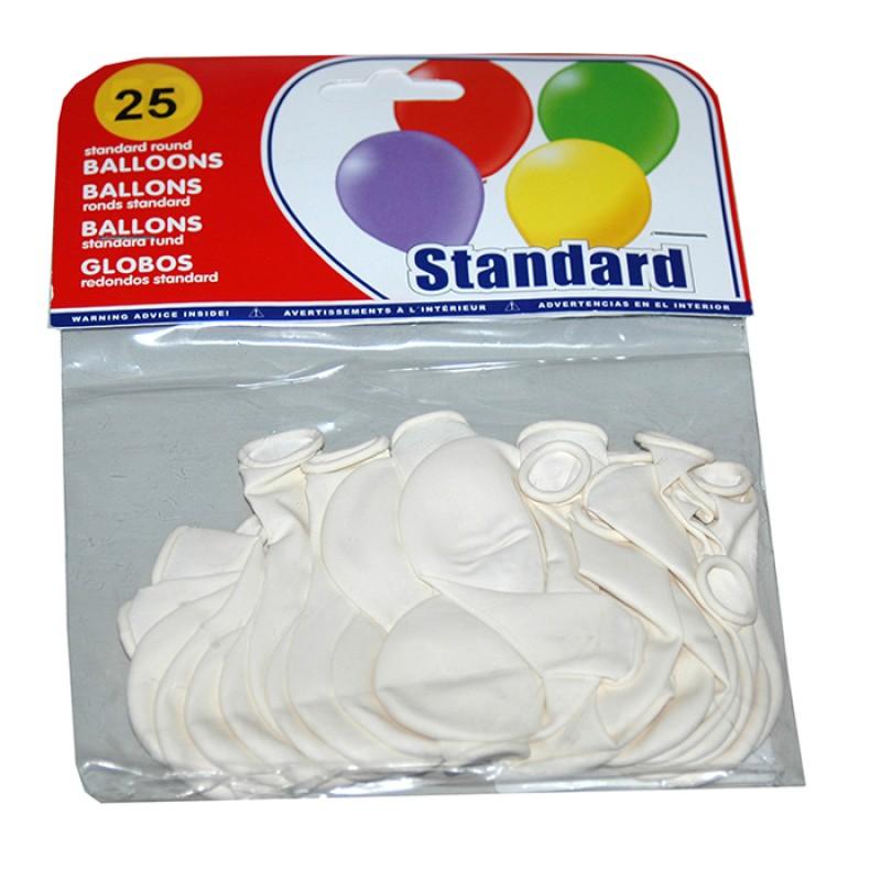 Baloni za puhanje, 25 komada, Bijeli