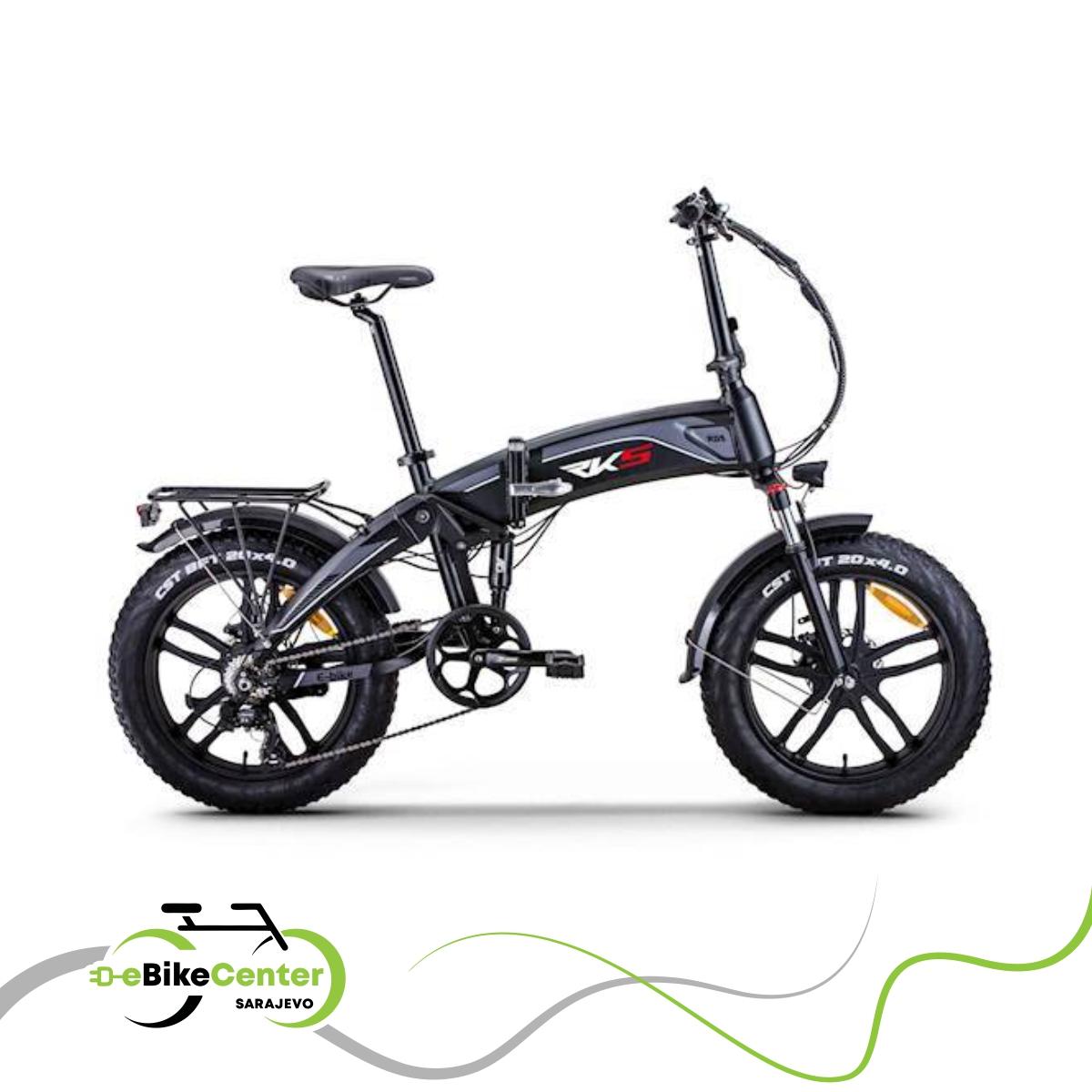 Električni sklopivi bicikl FATBIKE RKS RD-5, Sivi