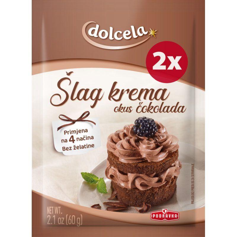 Podravka Šlag krema čokolada Dolcela, 2pak