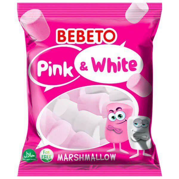 Bebeto Pjenasti Bomboni Pink & White, 60g