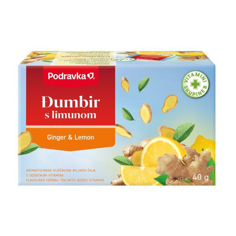 Podravka Čaj đumbir s limunom, 40 g