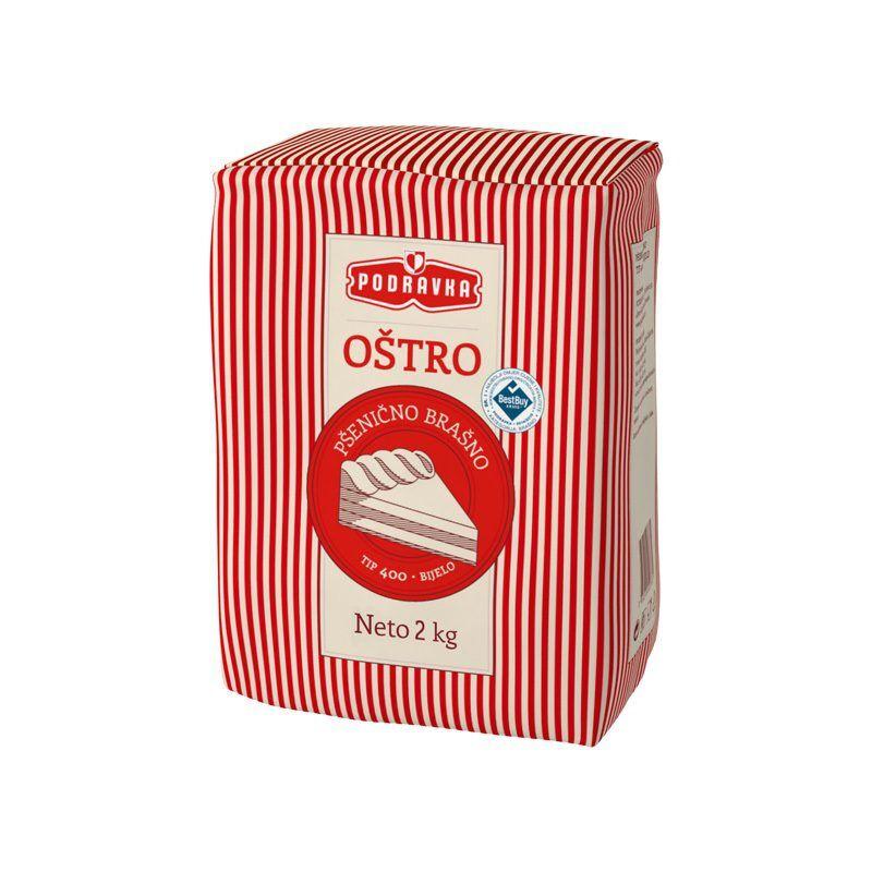 Podravka Pšenično brašno tip 400 oštro, 2 kg