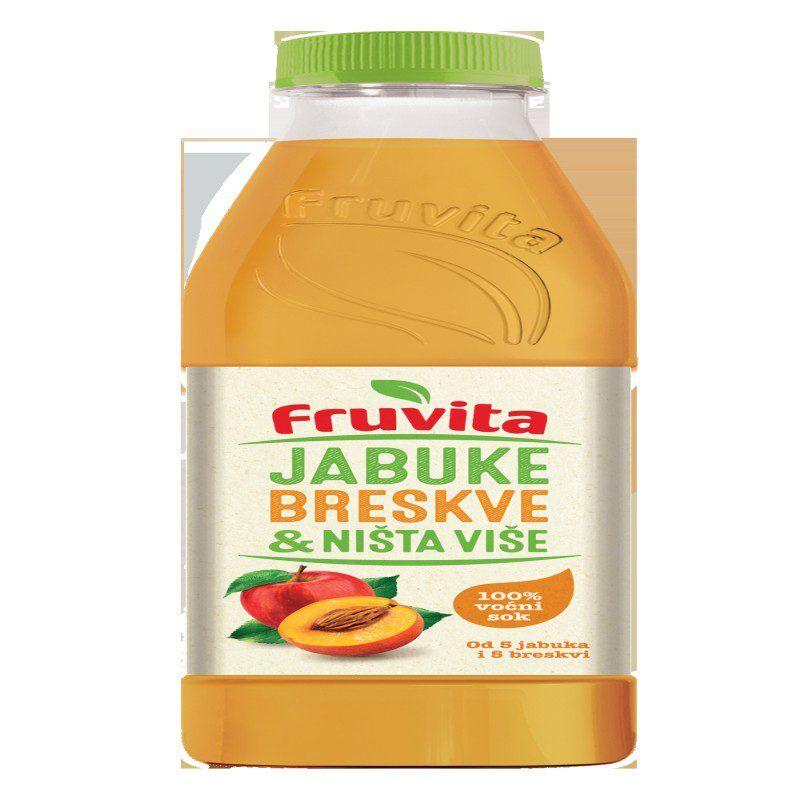 Fruvita Sok Jabuka, breskva i ništa više, 0.80 l