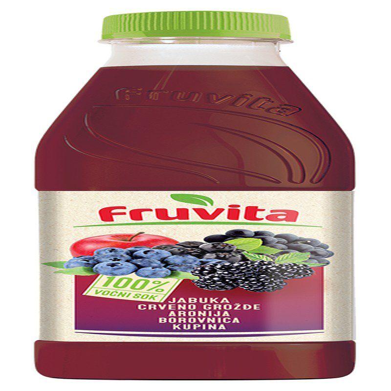Fruvita Voćni sok jabuka, crveno grožđe, aronija, borovnica i kupina, 0.80 l