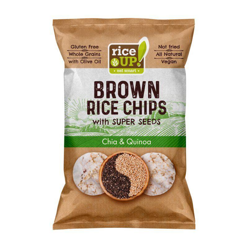 Rice Up Smeđi rižin čips sa sjemenkama chia i quinoa, 60 g