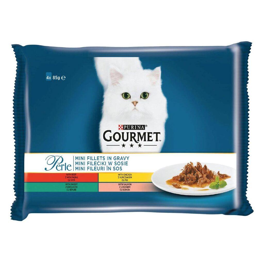 Gourmet Perle Hrana za mačke multipack, Puretina, Tuna, Janje, 340 g
