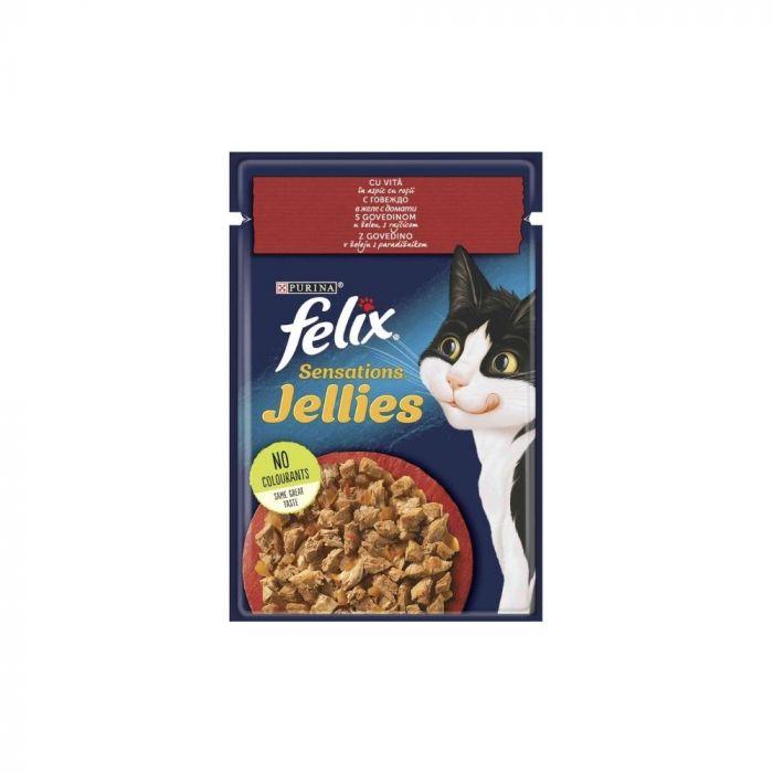 Felix Sensations Hrana za mačke, Govedina, 85 g