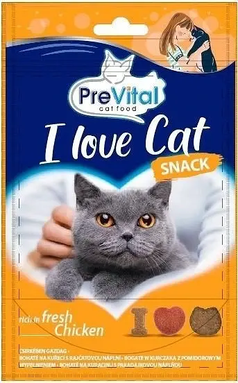 Prevital Snack za mačke I Love Cat, 60 g
