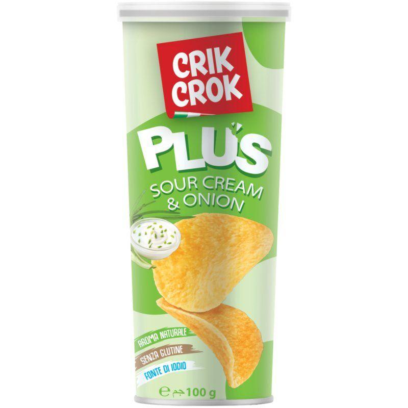 Crik Crok Plus Čips kiselo vrhnje i luk, 100 g