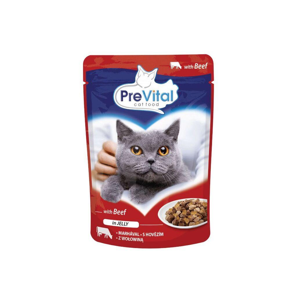 Prevital  Vlažna  hrana za mačke, Govedina, 85 g