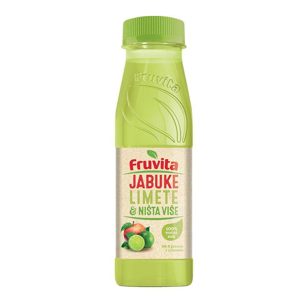 Fruvita Sok Jabuka, limeta i ništa više, 0.33 l