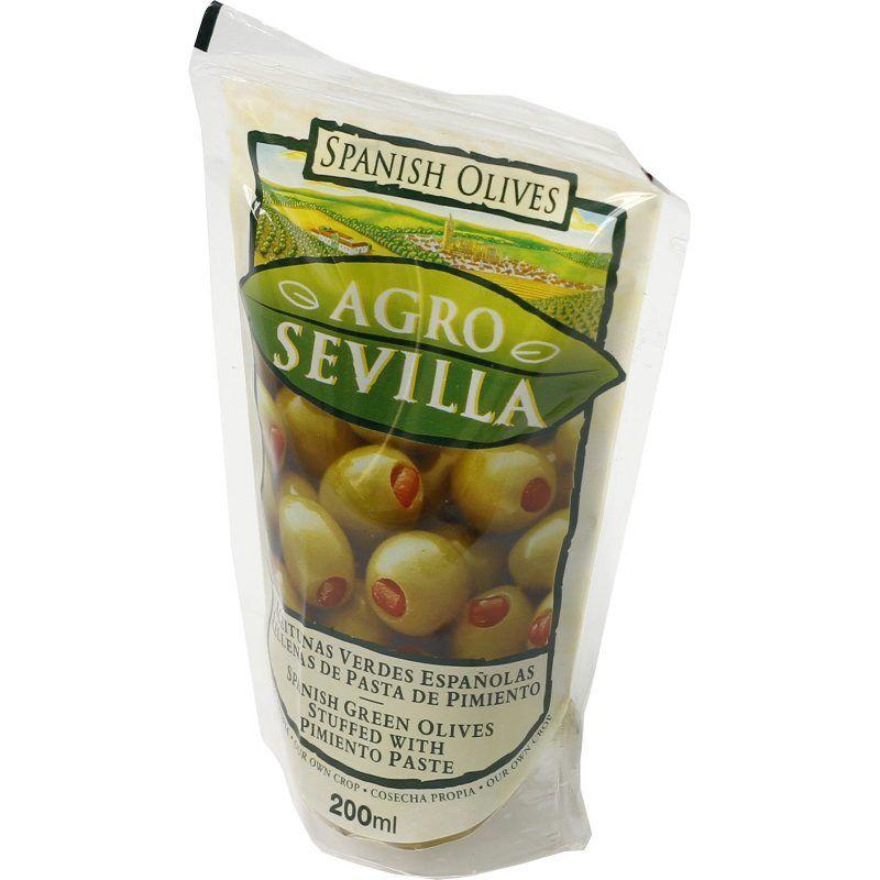 Seville Zelene masline s paprikom, 200 g