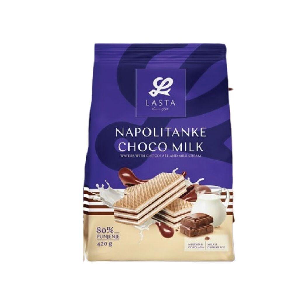 Lasta Napolitanke čokolada i mlijeko, 420 g