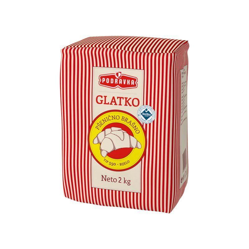 Podravka Pšenično brašno tip 550 glatko, 2 kg