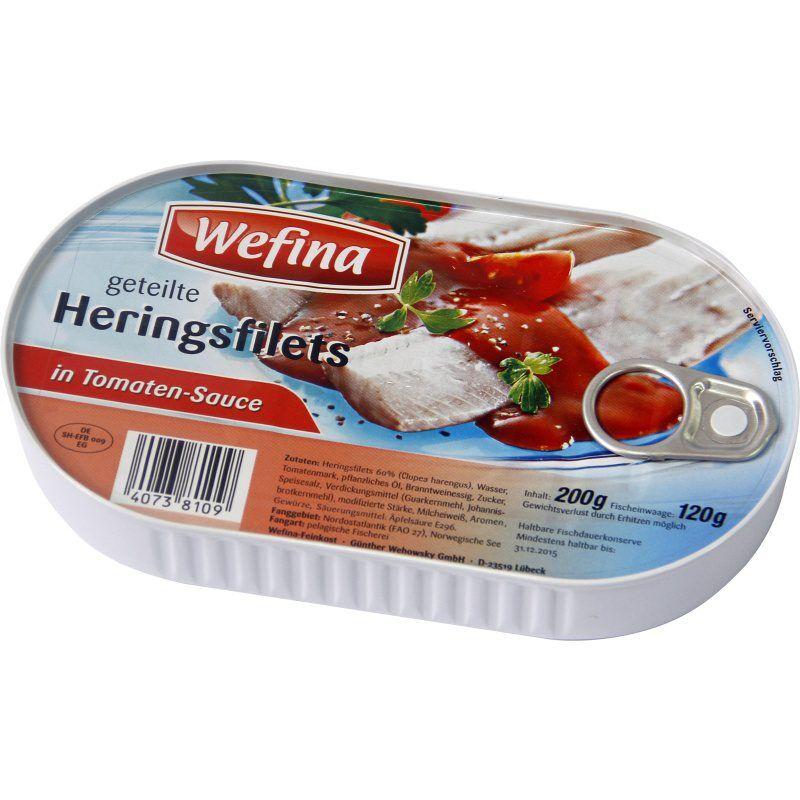 Wefina Fileti haringe u umaku od rajčice, 200 g